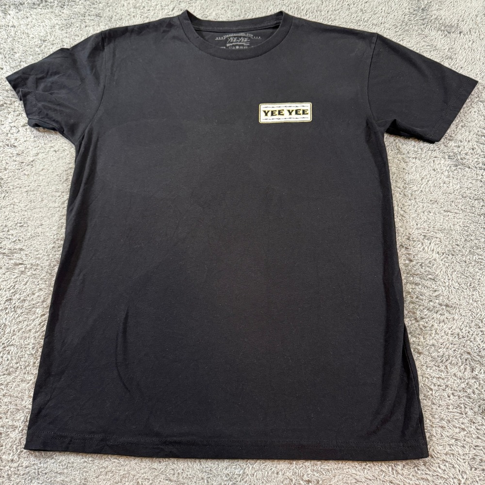 Yee Yee Mens Farm & Ranch Supply Co Texas Graphic T Shirt Small Black Logo